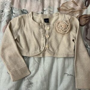 Gap shimmering cardigan with flower detail.